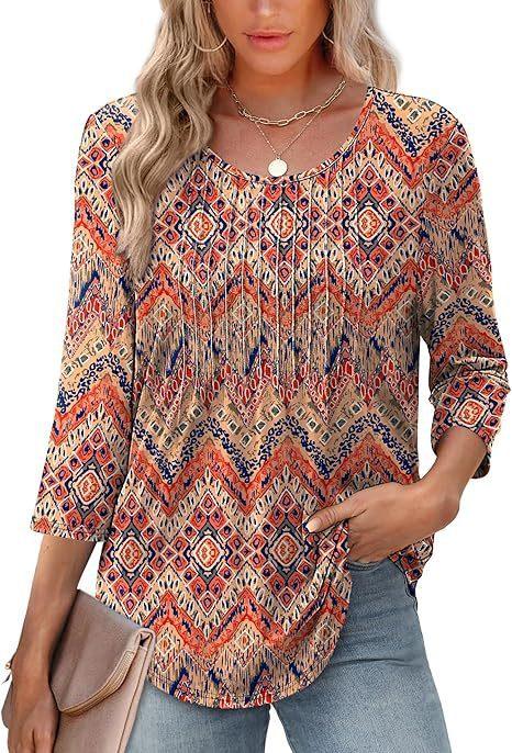 New Women's Long Sleeved Top, Fashionable And Casual Pleated Low Round Neck Women's T-shirt - Gizmo Galaxy