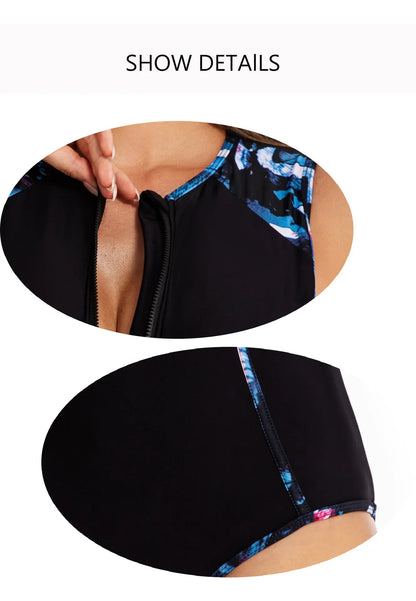 Women's One-piece Sleeveless Vest Surfing Swimsuit - Gizmo Galaxy