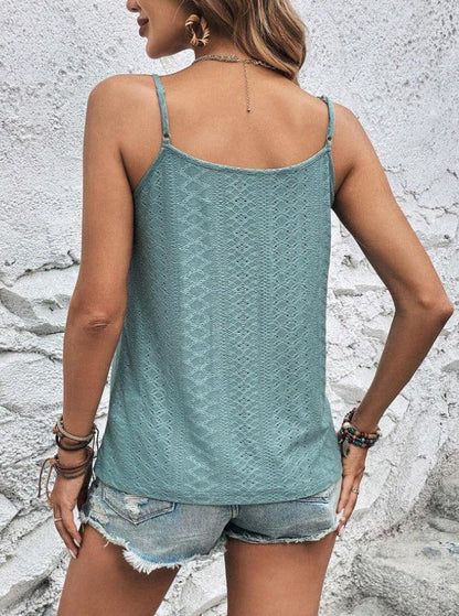 Women Contrast Lace Schiffy Camisole - Gizmo Galaxy