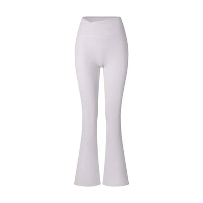 Women's Brushed Texture High Waist Cross Shaping Yoga Pants - Gizmo Galaxy