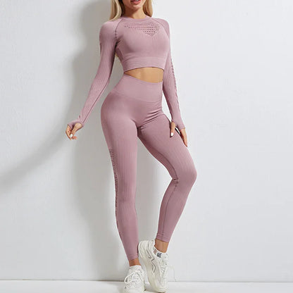 High Waist Trousers Yoga Clothes Long Sleeve Trousers - Gizmo Galaxy