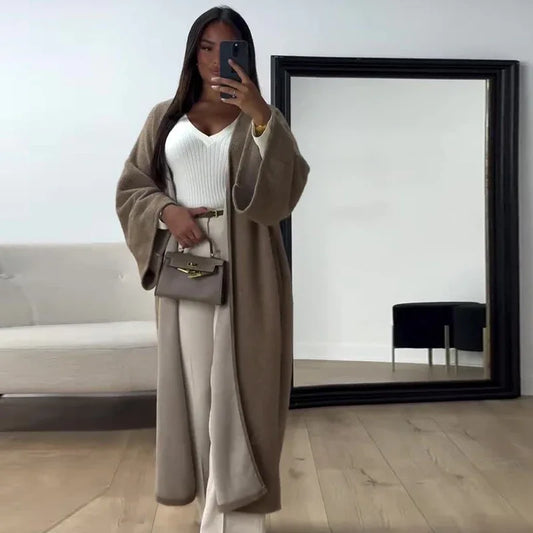 Autumn New Lazy Wind Loose Mid-length Cardigan Coat - Gizmo Galaxy