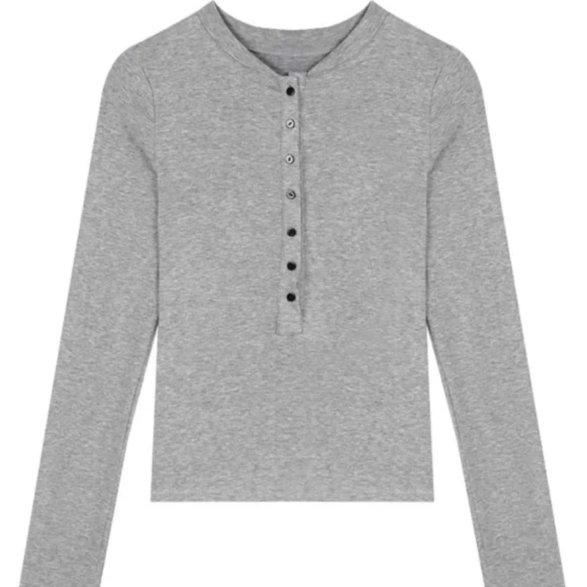 Half-open Collar Inner Bottoming Shirt Women's Long-sleeved Top - Gizmo Galaxy