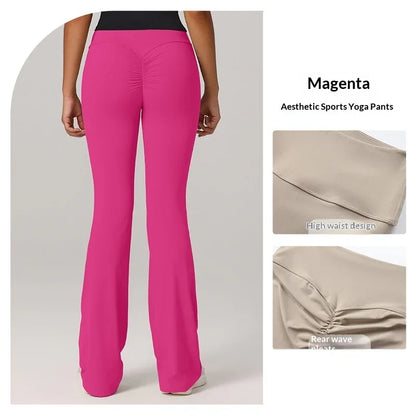 Butt-lifting Fitness Flared Yoga Running And Pilates Pants - Gizmo Galaxy