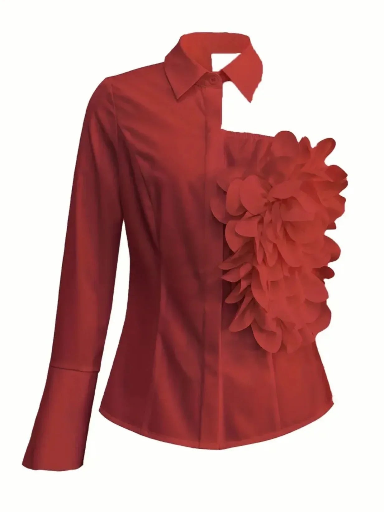 White Blouse With A One-shoulder TOP - Gizmo Galaxy