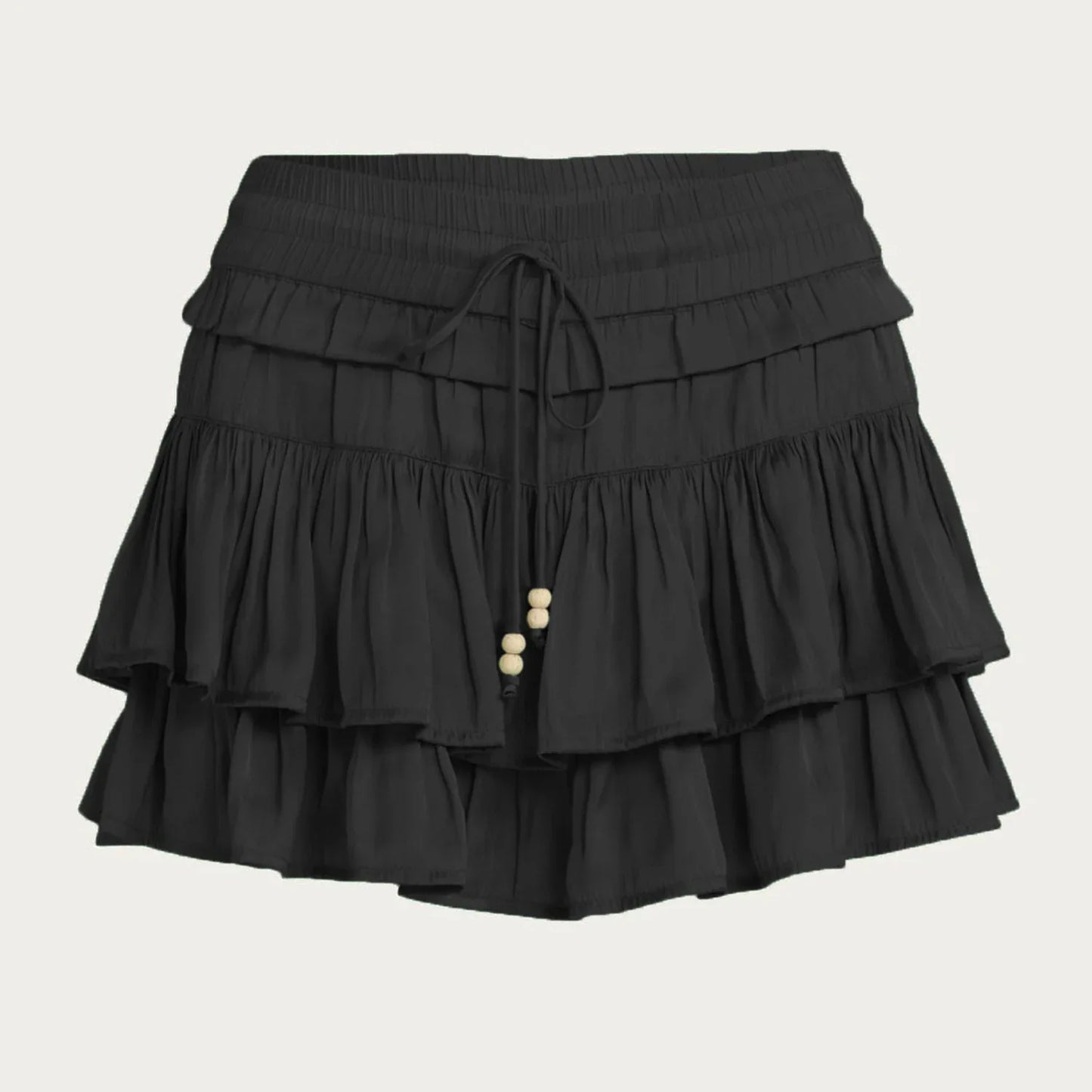 New High-waisted Liner Shorts With A Drawstring Skirt-trousers Design - Gizmo Galaxy