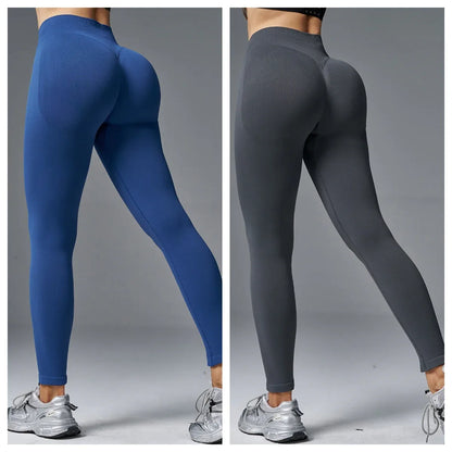 Peach Hip Tight Mid Waist Yoga Pants Hip Lifting Running Fitness - Gizmo Galaxy