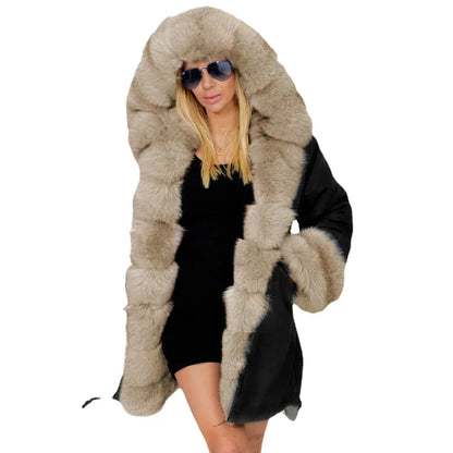 Cotton-padded Jacket Fur Collar Coat Hooded - Gizmo Galaxy