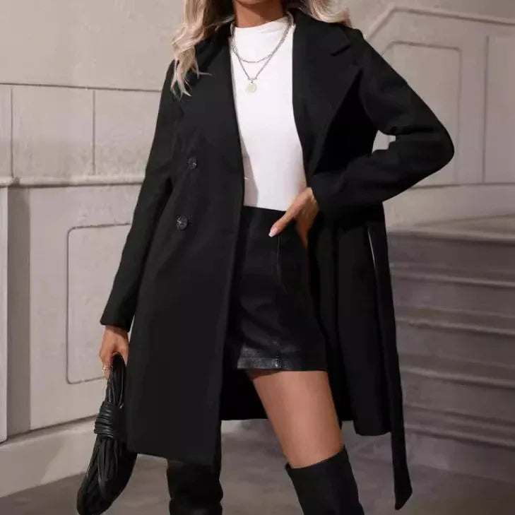 Women's Woolen Coat Long-cut Coat - Gizmo Galaxy