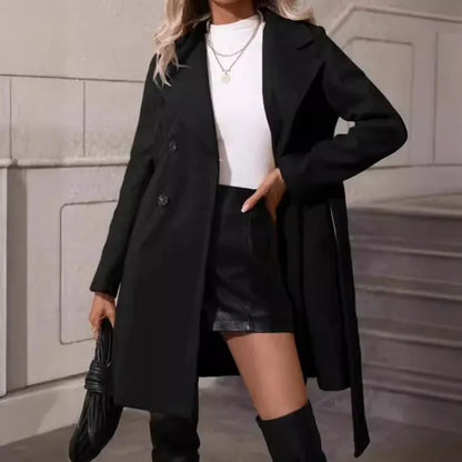 Women's Woolen Coat Long-cut Coat - Gizmo Galaxy