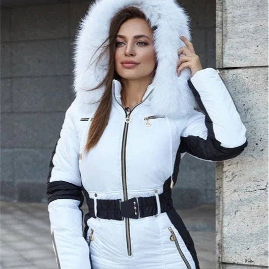Fashionable Warm Sports Hooded Long Sleeve Ski Suit - Gizmo Galaxy
