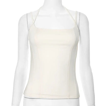 Slim-fit Strapless Double-rope Ripped Vest Top For Women - Gizmo Galaxy