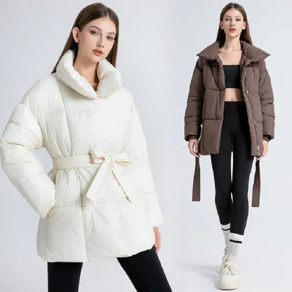 Plus Size Women's Mid-length Down Cotton-padded Jacket Thickened - Gizmo Galaxy