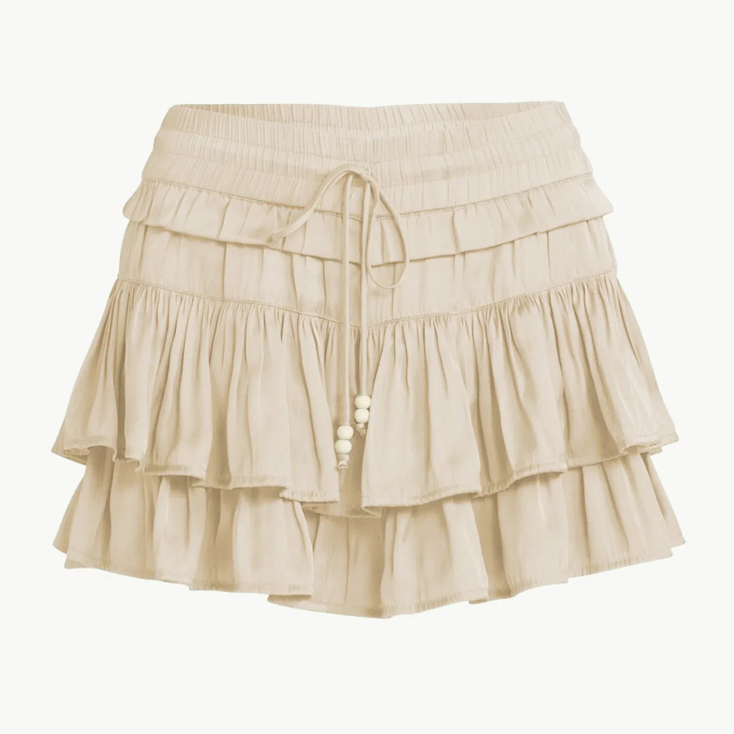 New High-waisted Liner Shorts With A Drawstring Skirt-trousers Design - Gizmo Galaxy