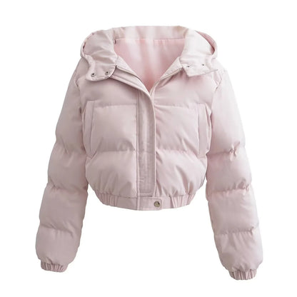 Autumn New Fashion Casual Simple All-matching Hooded Short Cotton Jacket - Gizmo Galaxy