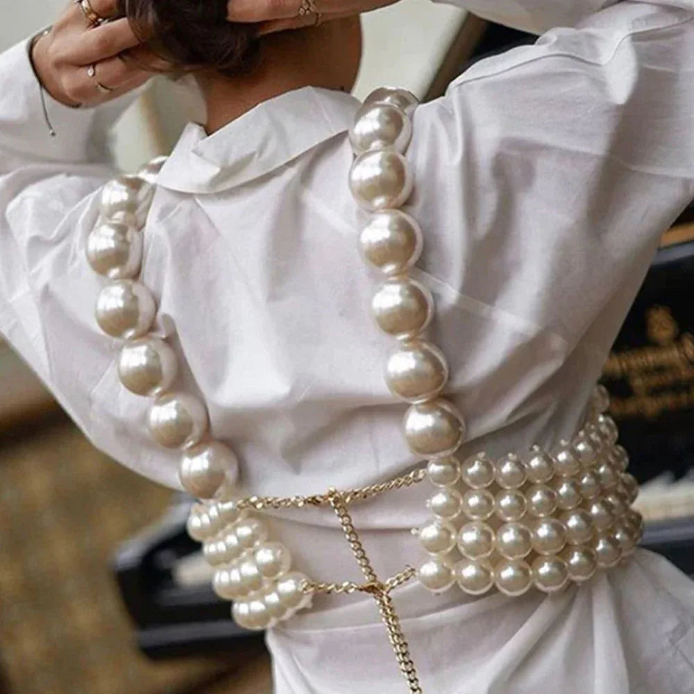 Sexy Fashion Pearl Suspender Vest - Gizmo Galaxy