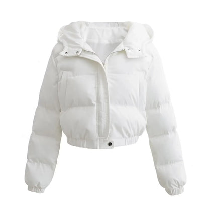 Autumn New Fashion Casual Simple All-matching Hooded Short Cotton Jacket - Gizmo Galaxy