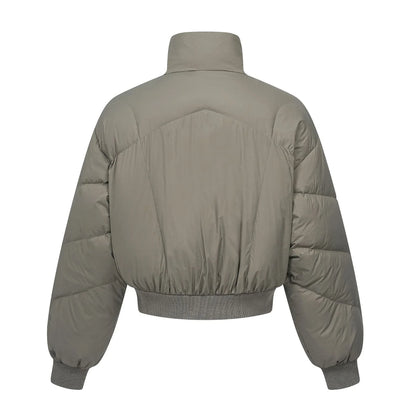 Stand Collar Simple Casual Men And Women Loose Comfortable Thermal Insulation Cotton Jacket - Gizmo Galaxy