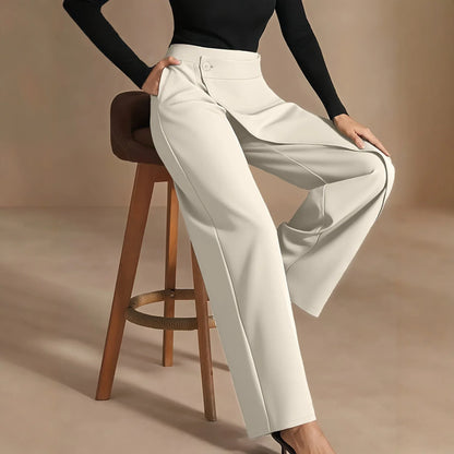 Asymmetrical Draping Suit-style High-waisted Slimming Casual Pants - Gizmo Galaxy