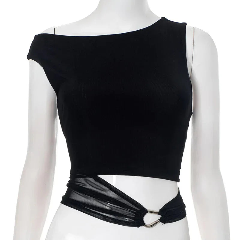 Women's Shoulder Personality Slim Fit Vest - Gizmo Galaxy