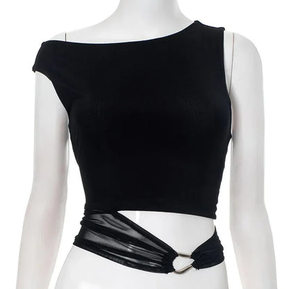 Women's Shoulder Personality Slim Fit Vest - Gizmo Galaxy