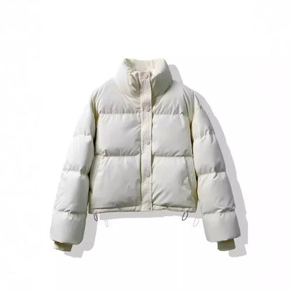 Wash-free PU Leather Cotton-padded Women's Short Thickened Small Cotton Coat Jacket - Gizmo Galaxy