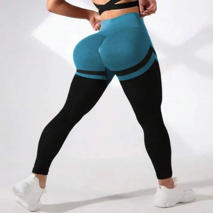 Women's High Waist Tight Color Matching Yoga Pants - Gizmo Galaxy