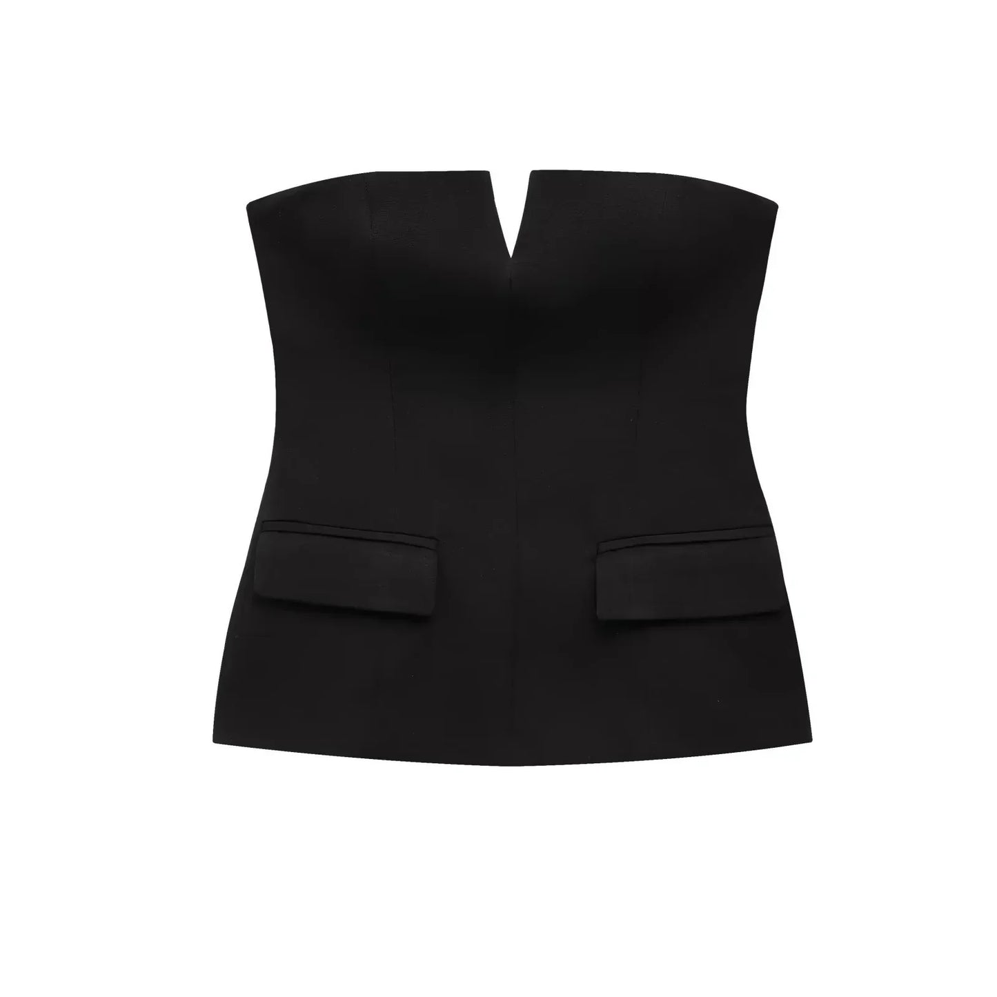 Solid Color Strapless Short Tube Top - Gizmo Galaxy
