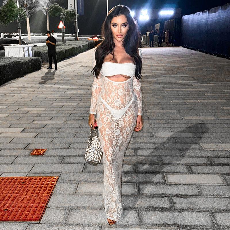 Summer New Solid Color Hollow Dress - Gizmo Galaxy