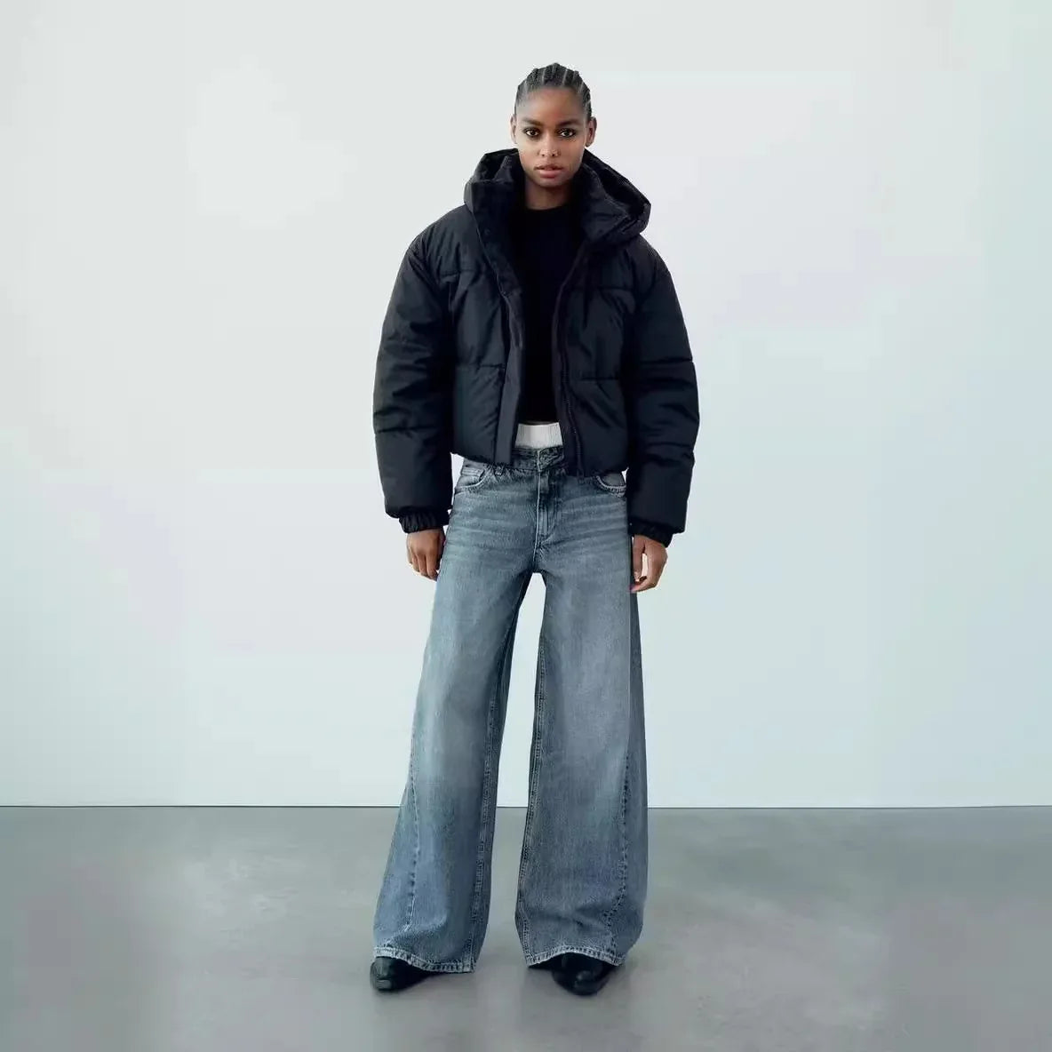 Pure Color Cotton Bread Coat Casual Loose Jacket - Gizmo Galaxy