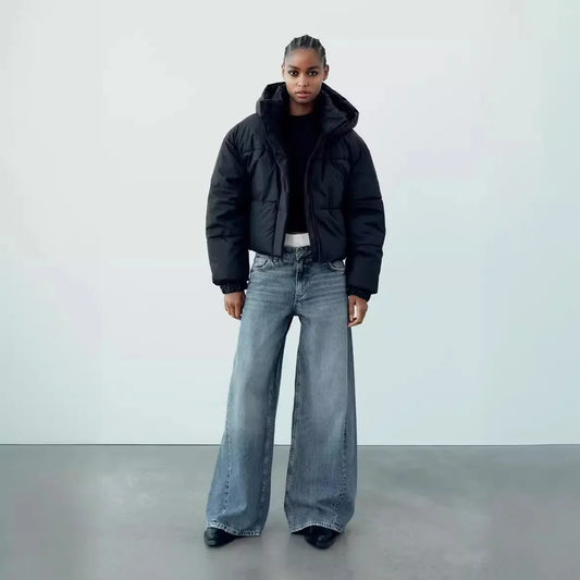 Pure Color Cotton Bread Coat Casual Loose Jacket - Gizmo Galaxy