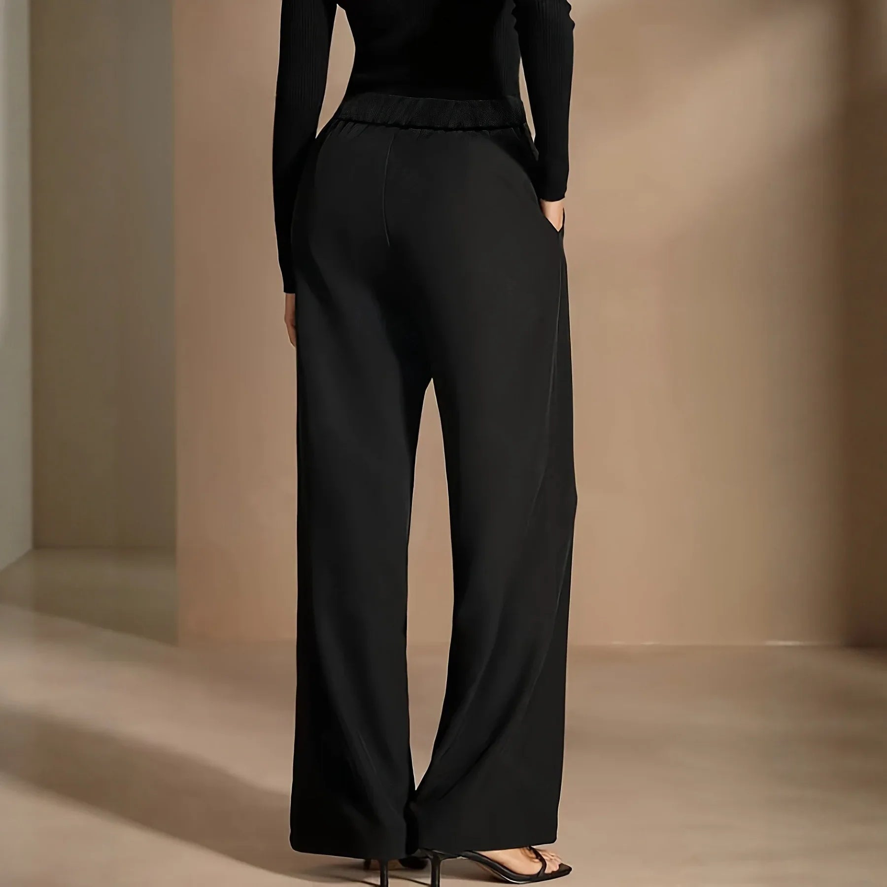 Asymmetrical Draping Suit-style High-waisted Slimming Casual Pants - Gizmo Galaxy