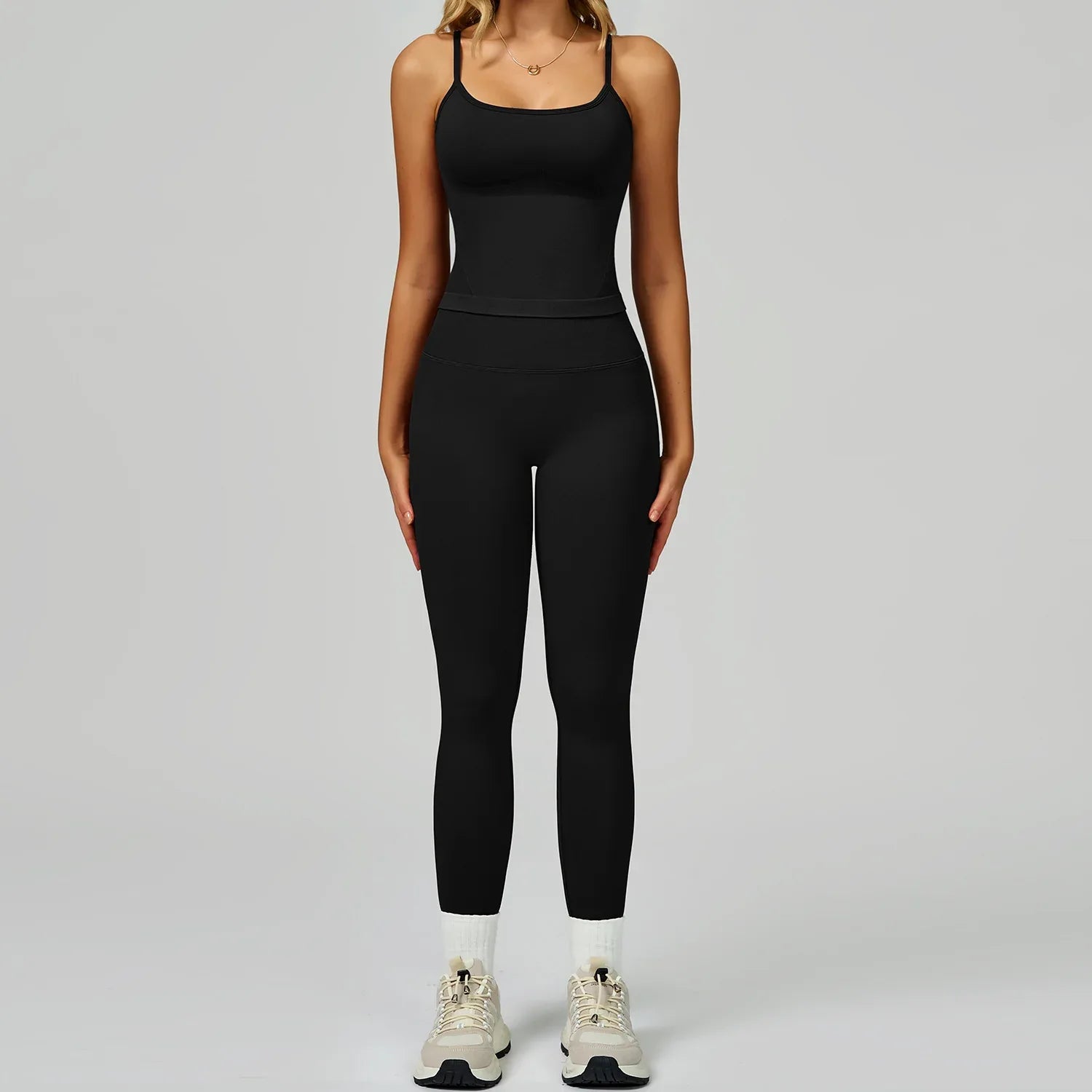 Women's Vest And Pants Color-blocking Yoga Set - Gizmo Galaxy