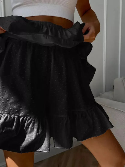 Fashionable High-waisted Lace Culottes For Women - Gizmo Galaxy