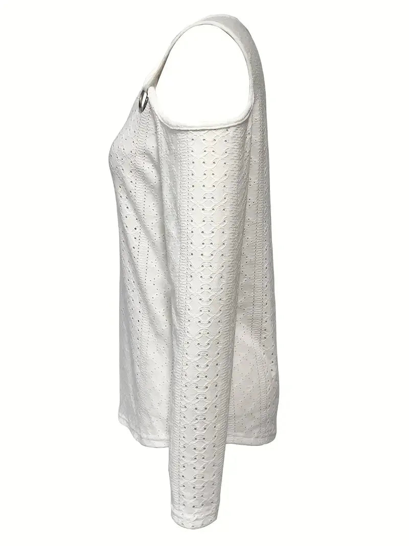 Ladies' Off-the-shoulder Long-sleeved Top - Gizmo Galaxy