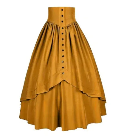 Vintage High-waisted Retro Punk Gothic Pleated Skirt - Gizmo Galaxy