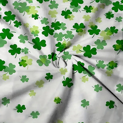 Women's Stylish Shamrock Pattern Crew Neck Tee - Breathable Summer Casual Top - Gizmo Galaxy