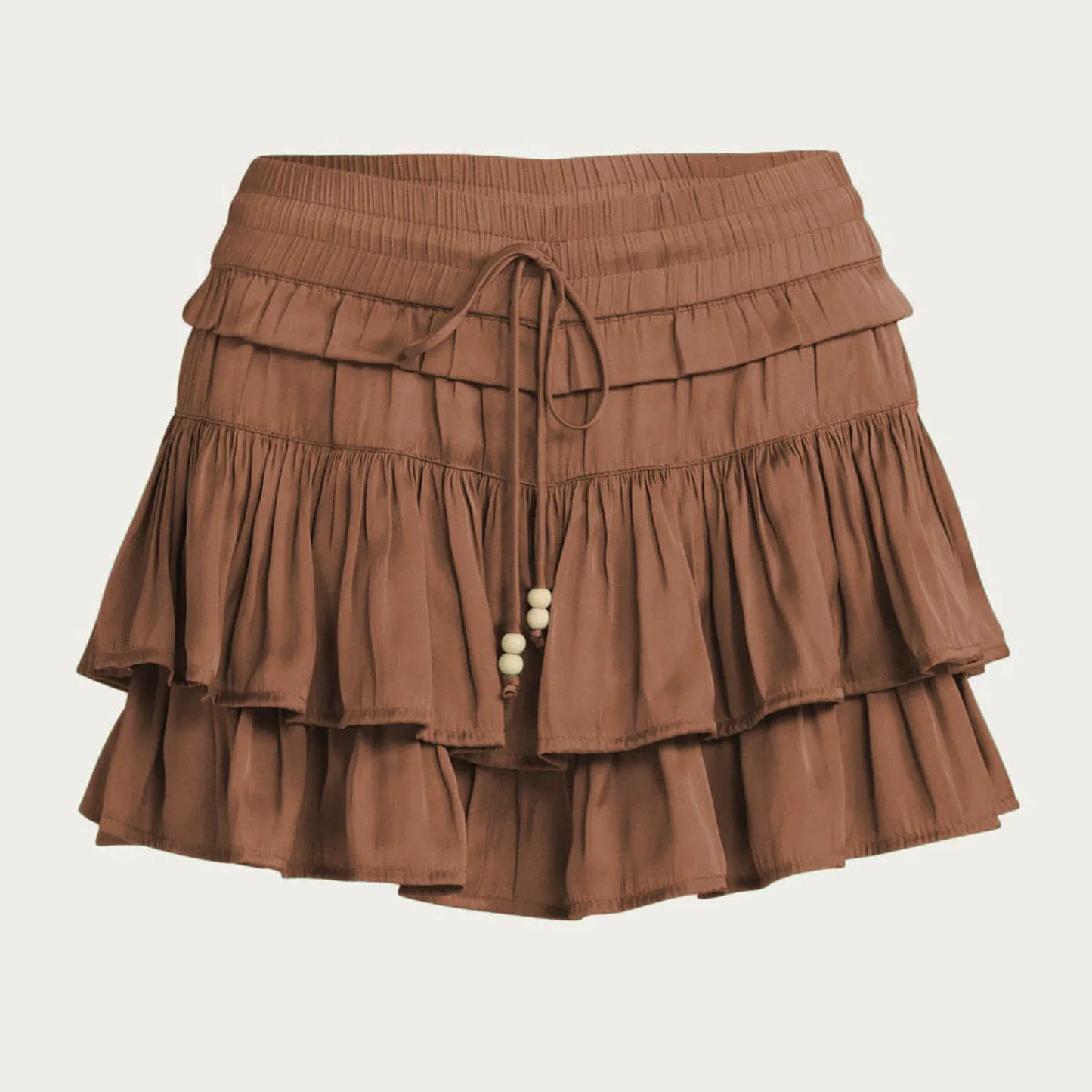 New High-waisted Liner Shorts With A Drawstring Skirt-trousers Design - Gizmo Galaxy