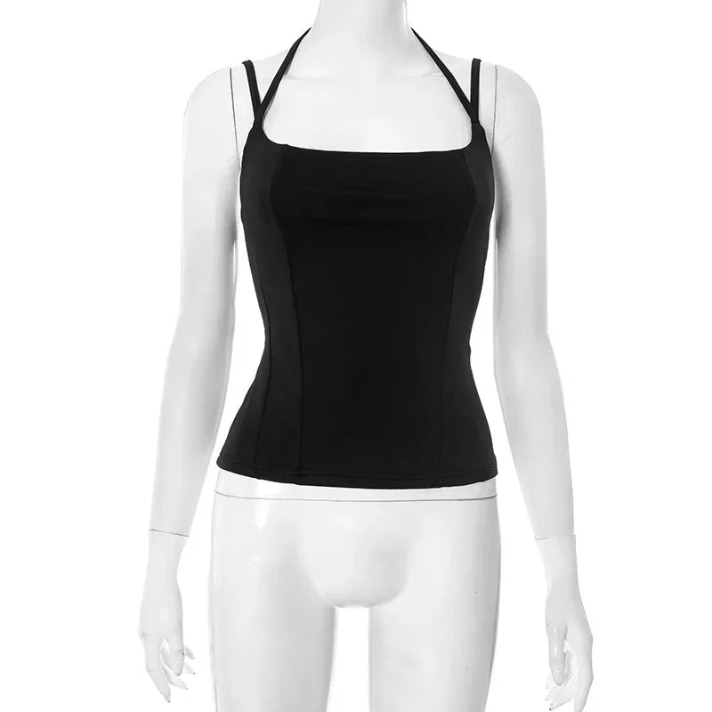 Slim-fit Strapless Double-rope Ripped Vest Top For Women - Gizmo Galaxy