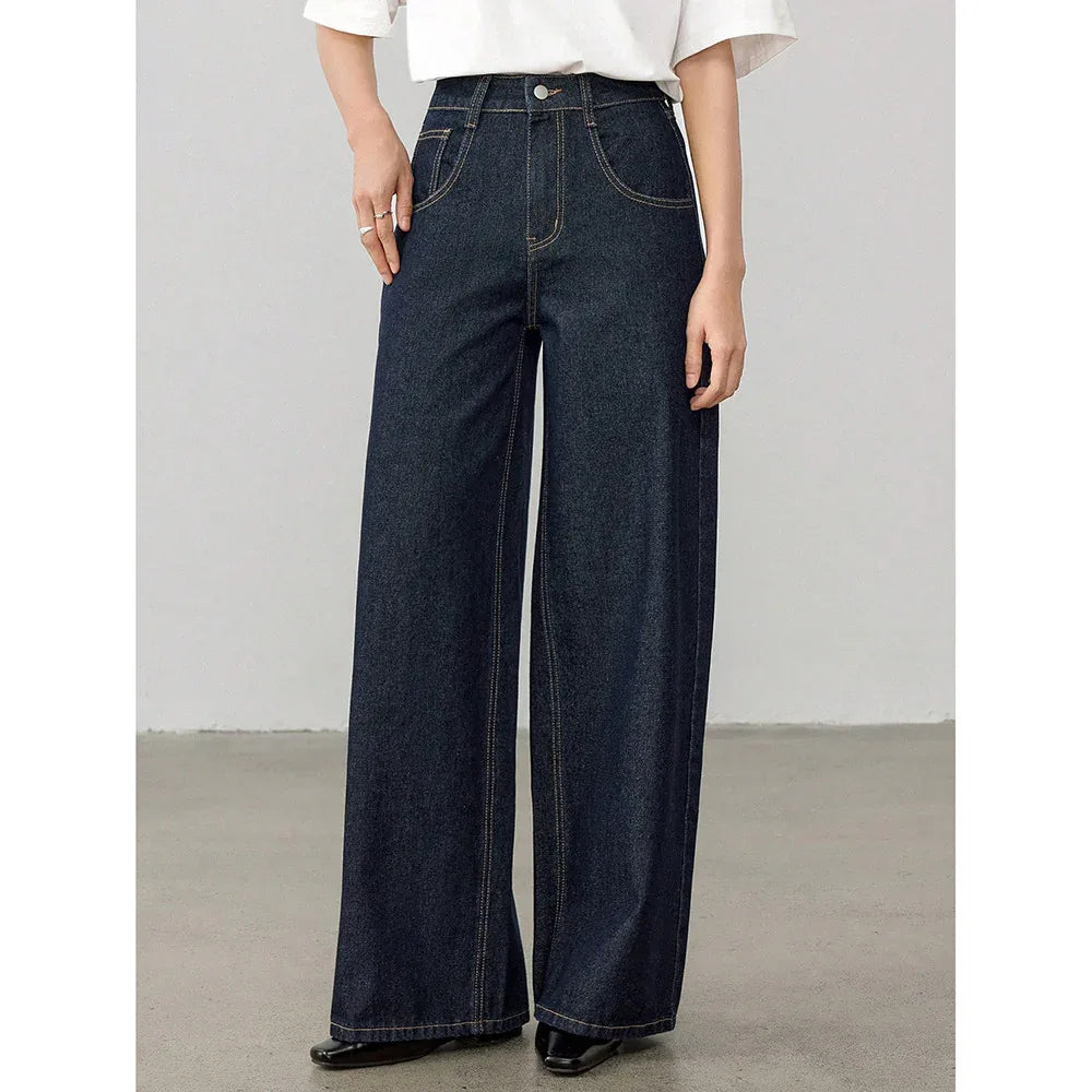 Women's Vintage High Waist Straight Leg Jeans - Gizmo Galaxy