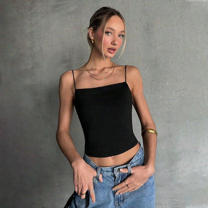 Sexy Backless Spaghetti Straps Vest - Gizmo Galaxy