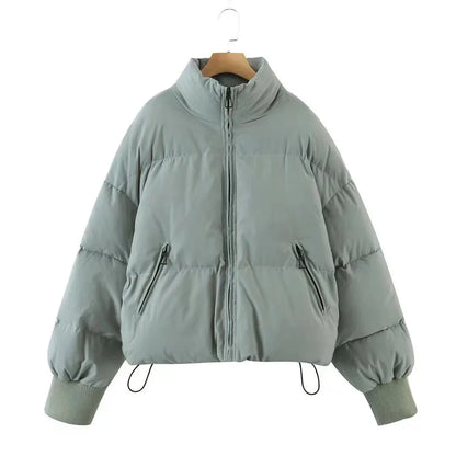 Women's Urban Leisure Versatile Stand Collar Puffer Jacket Coat - Gizmo Galaxy