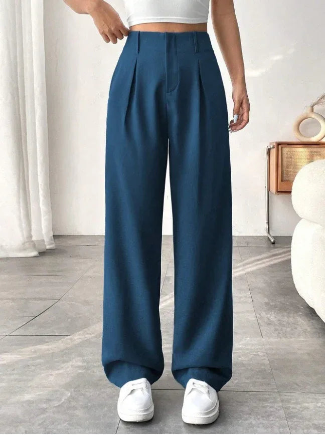Ladies' High-waisted Slim-fit Suit Pants Wide-leg Floor-dragging Pants - Gizmo Galaxy