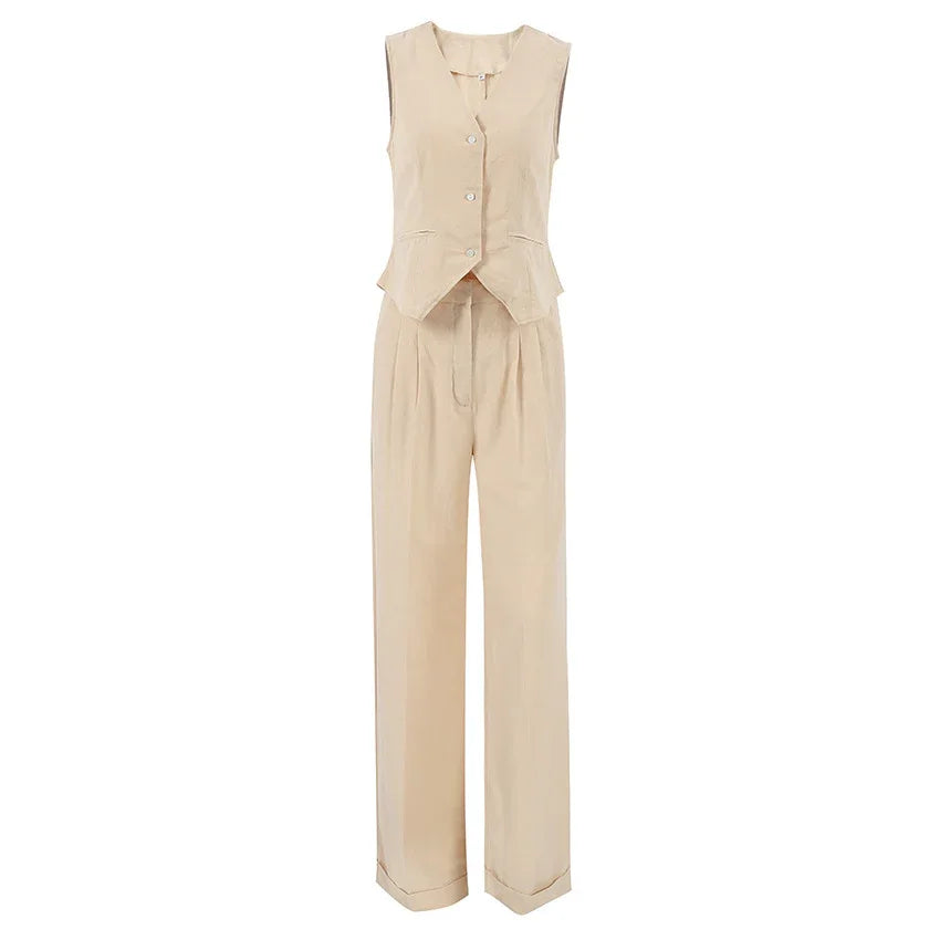 Arrival Commuter Vacation Two-piece Set In Solid Color - Gizmo Galaxy