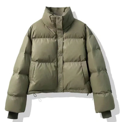 Wash-free PU Leather Cotton-padded Women's Short Thickened Small Cotton Coat Jacket - Gizmo Galaxy