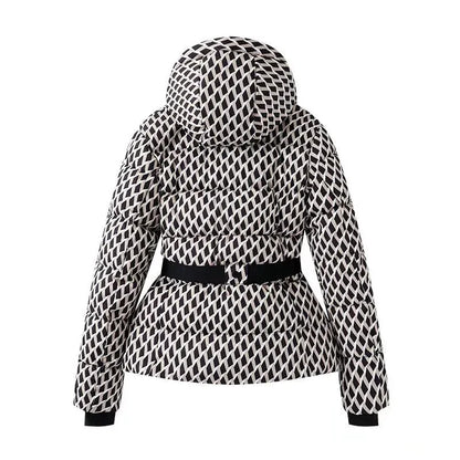 Women's Waist Slimming With Belt Cotton-padded Jacket - Gizmo Galaxy
