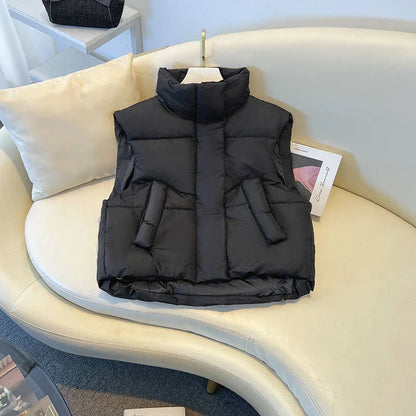 Short Autumn And Winter High Waist Women's Cotton Vest - Gizmo Galaxy