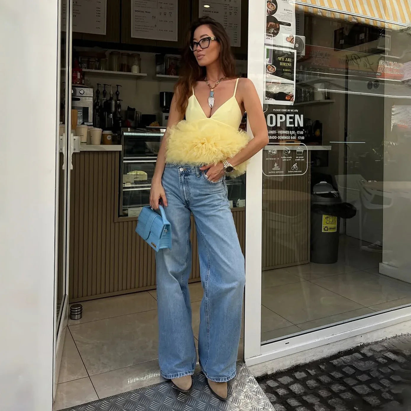 Mesh V-neck Patchwork Suspenders For Women - Gizmo Galaxy