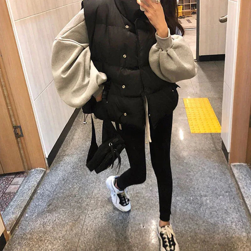 Women's Korean Style Lazy Style All-match Down Cotton Bread Coat Vest - Gizmo Galaxy