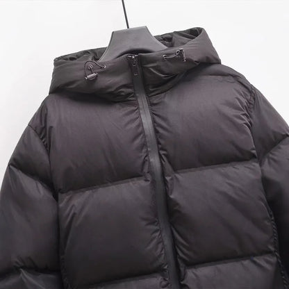 Simple Hooded Long Sleeve Zipper Pocket Protective Jacket Coat For Women - Gizmo Galaxy